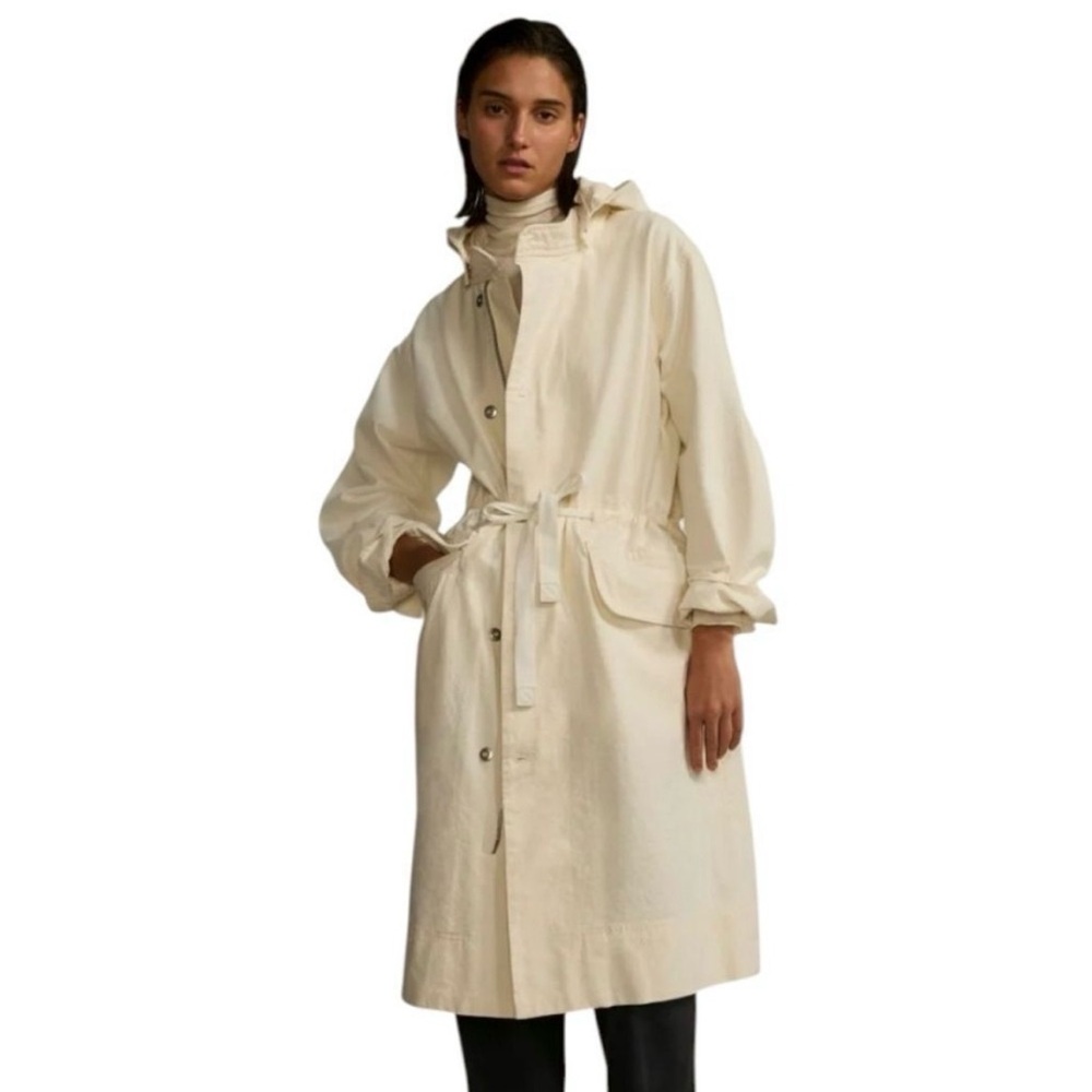 Everlane Organic Cotton Cream Trench Coat - Picture 5 of 5